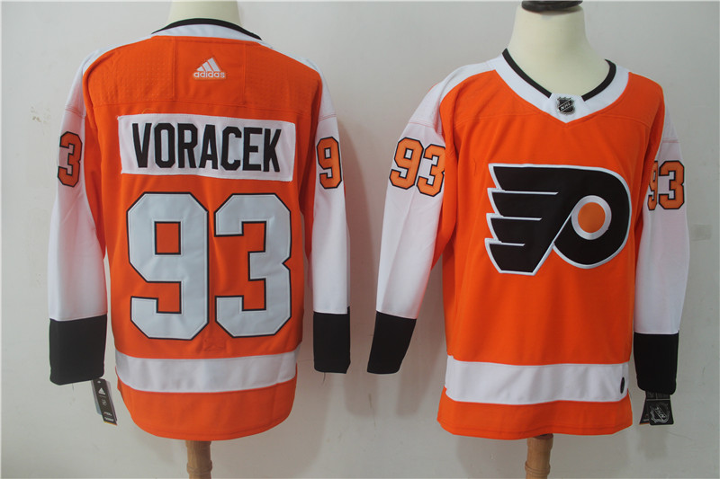 Men Philadelphia Flyers #93 Voracek Orange Hockey Stitched Adidas NHL Jerseys